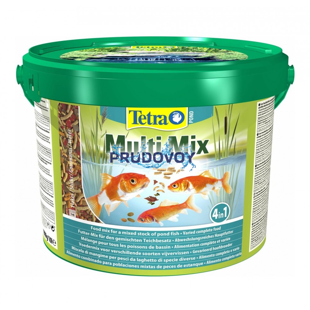 Tetra Pond Multi MIX 10 литров (смесь 4-х видов корма) для всех прудовых рыб